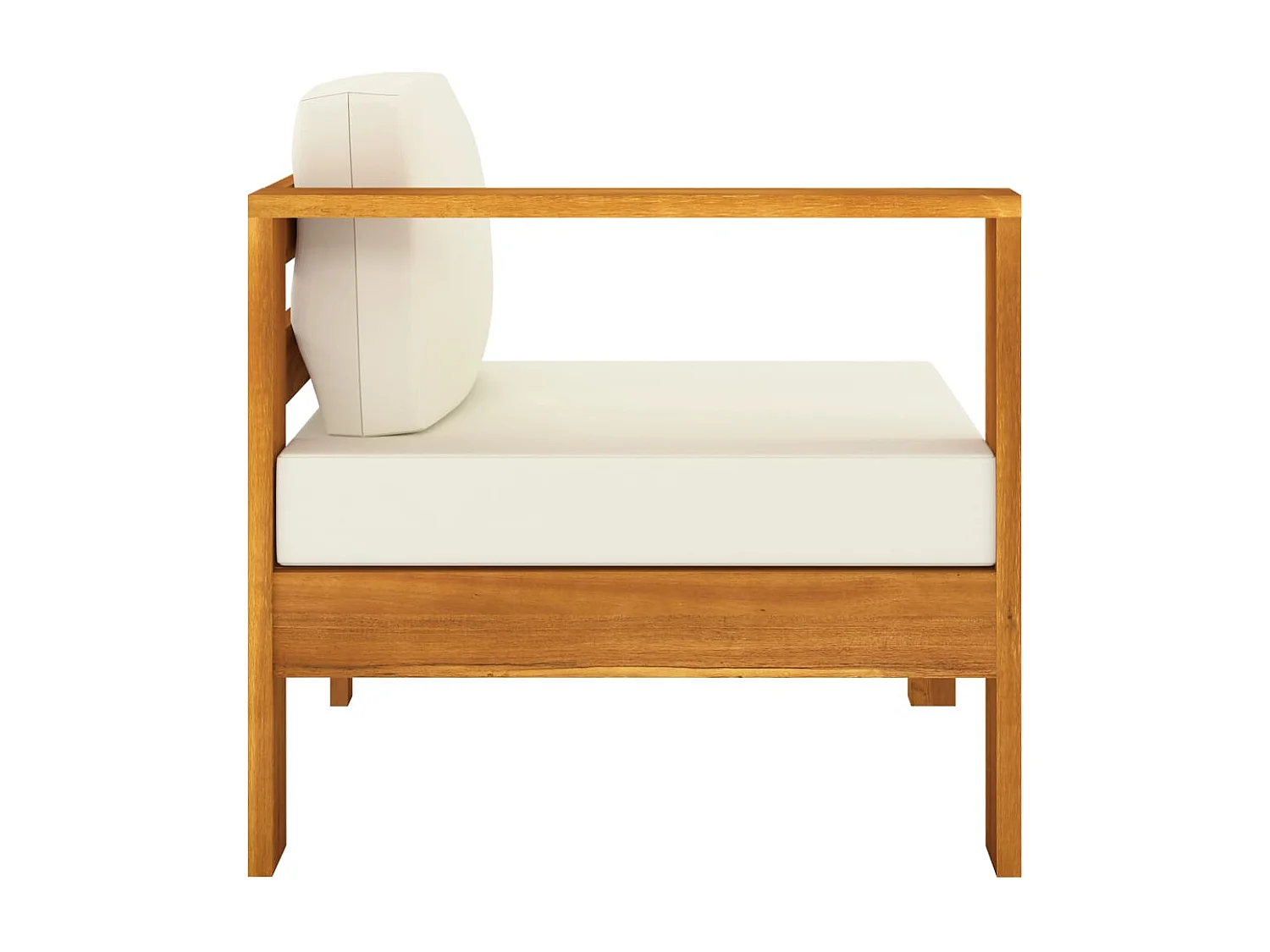 Mobili da giardino mobili da esterno Set di mobili da 6 pezzi con cuscini bianco crema in legno di acacia 02_0016638