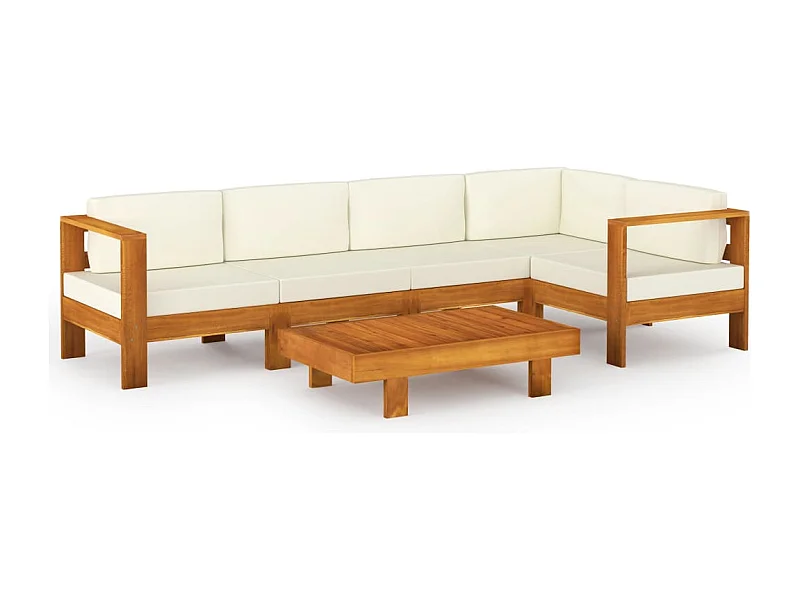 Salon de jardin meuble bois blanche 63 x 63 x 60 cm 02_0016638