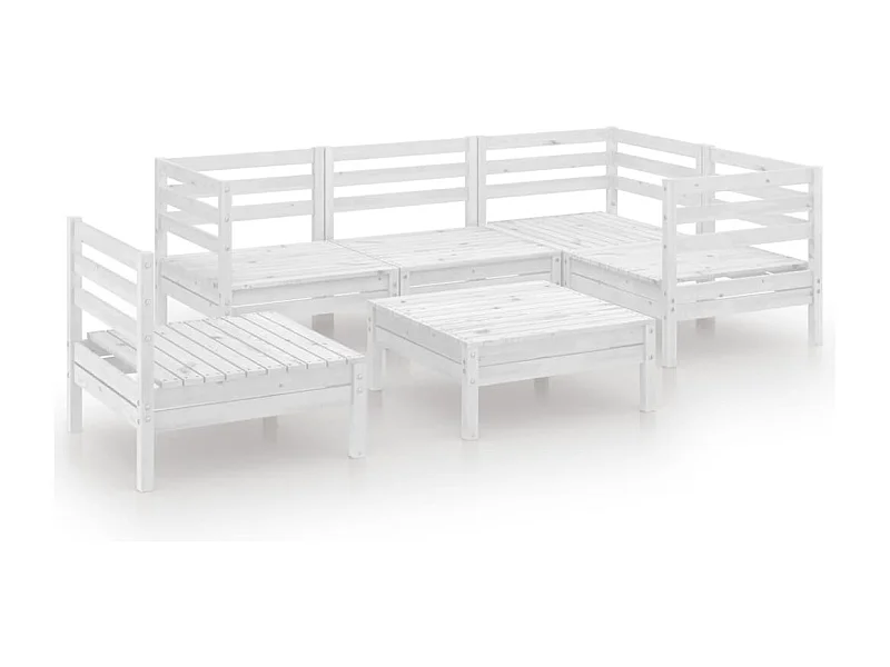 Salon de jardin meuble bois blanche 63.5 x 63.5 x 62.5 cm 02_0017008
