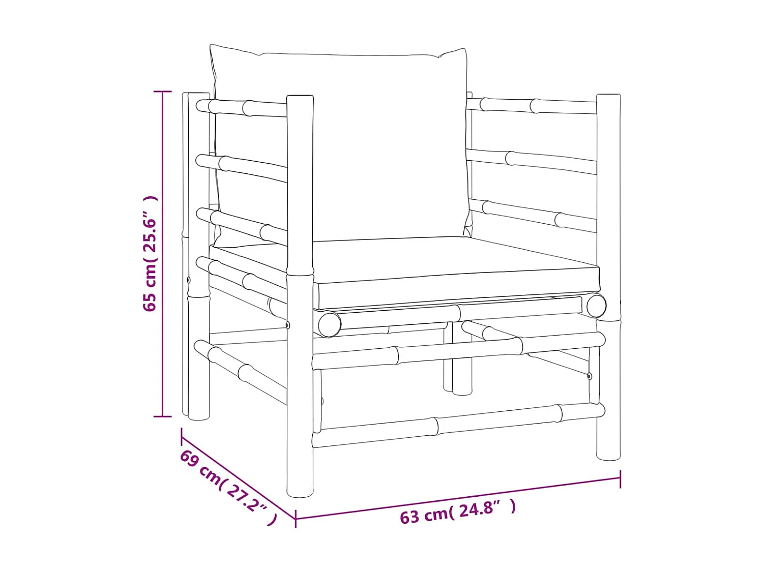 Salon de jardin meuble bambou marron 69 x 63 x 65 cm 02_0016507