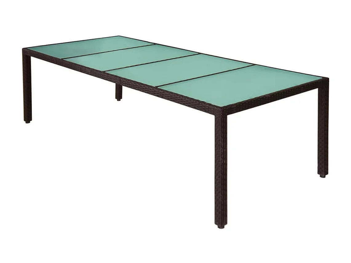 Mobili da giardino mobili da esterno Set di mobili da 11 pezzi con cuscini in resina intrecciata marrone 02_0015433