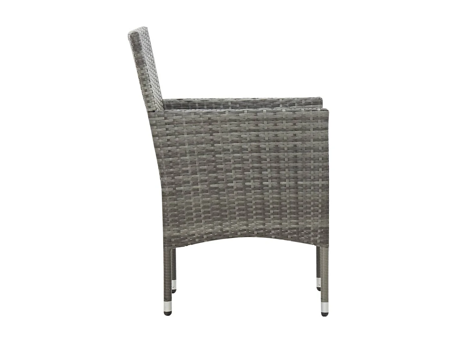 Muebles de jardín muebles de exterior juego de muebles de 5 piezas con cojines de resina tejida gris 02_0016444