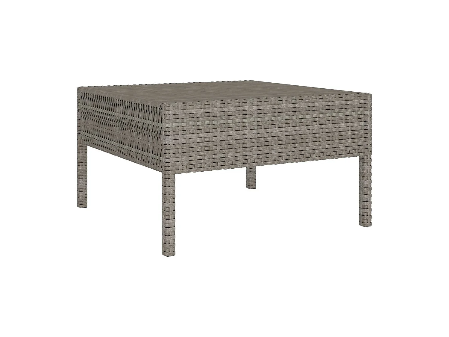 Mobili da giardino mobili da esterno Set di mobili da 10 pezzi con cuscini in resina intrecciata grigia 02_0015139