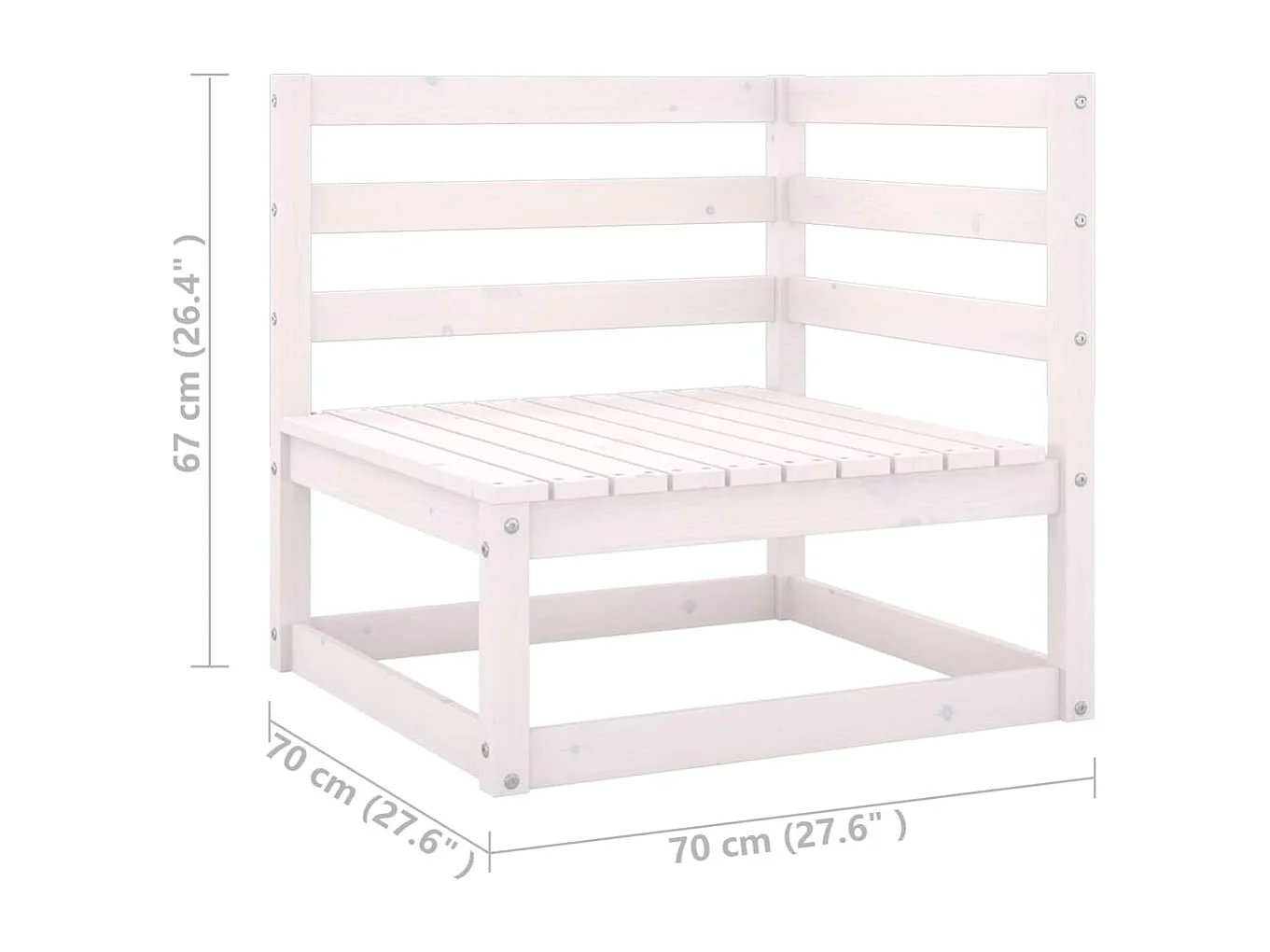 Mobili da giardino mobili da esterno Set di mobili da 5 pezzi con cuscini in legno di pino massiccio 02_0016334