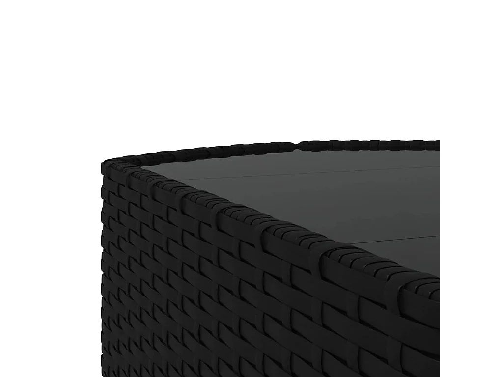 Salon de jardin meuble résine noire 63 x 63 x 57.5 cm 02_0016163