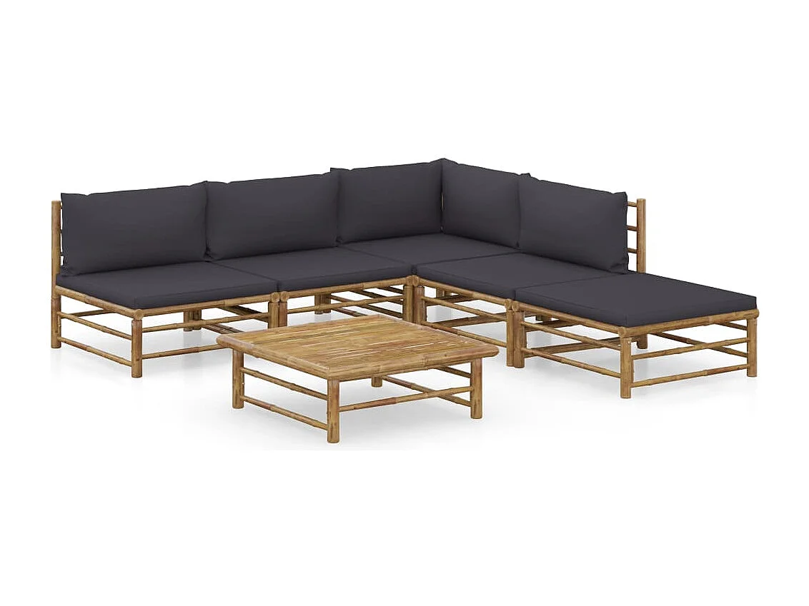 Salon de jardin meuble bambou marron 65 x 70 x 60 cm 02_0016784