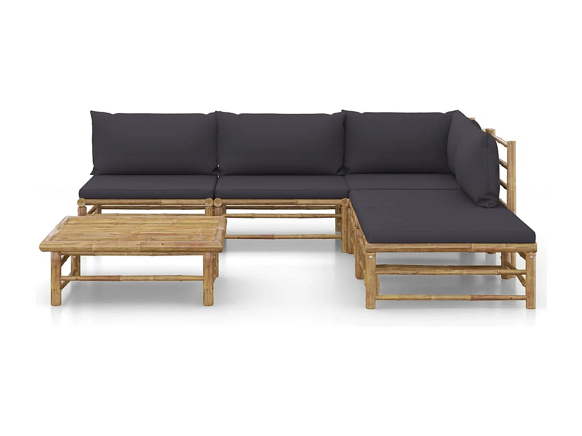 Salon de jardin meuble bambou marron 65 x 70 x 60 cm 02_0016784