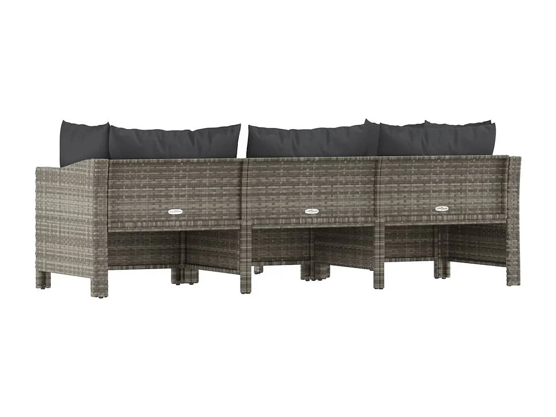 Salon de jardin meuble résine grise 189 x 126 x 55.5 cm 02_0016154