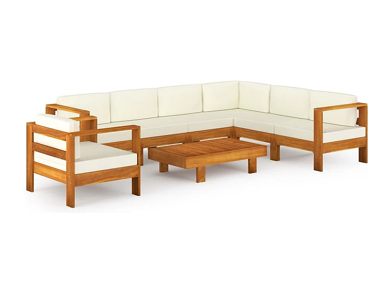 Salon de jardin meuble bois blanche 65 x 60 x 70 cm 02_0017484