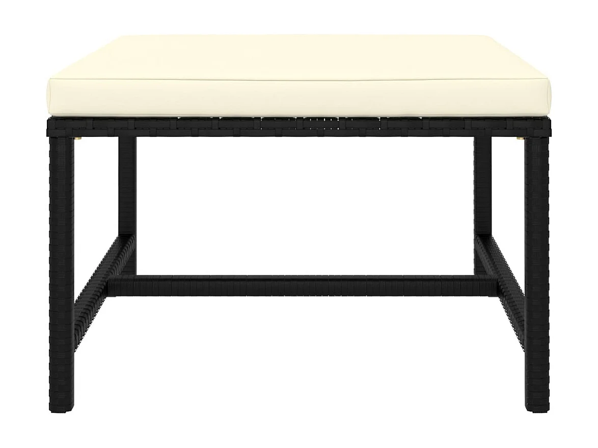 Salon de jardin meuble résine noire 60 x 60 x 60 cm 02_0016489