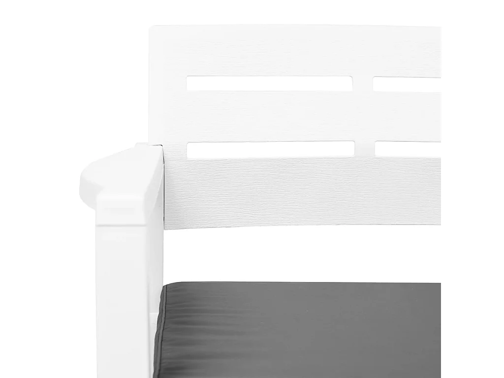 Móveis de jardim móveis de exterior conjunto de 3 peças de plástico branco 02_0016062