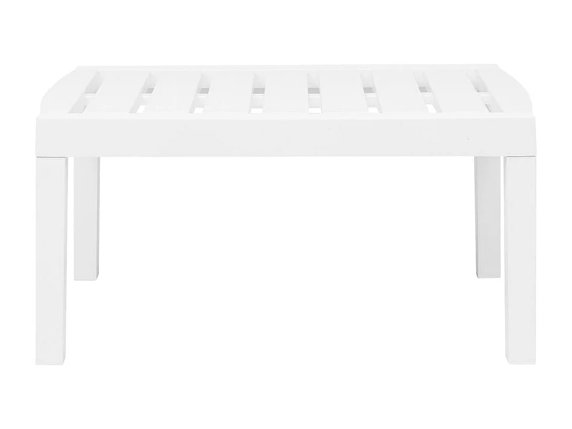 Móveis de jardim móveis de exterior conjunto de 3 peças de plástico branco 02_0016062