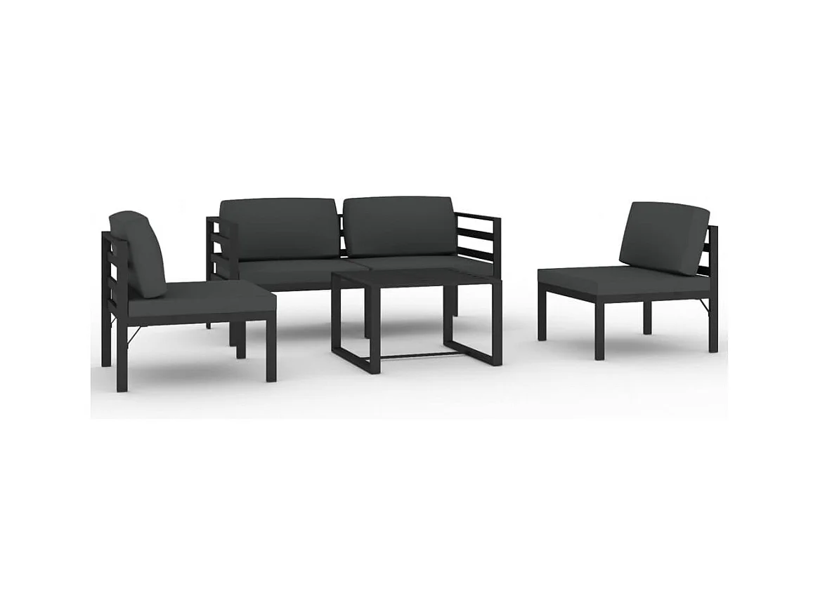 Salon de jardin meuble aluminium 70 x 70 x 64.5 cm 02_0016299