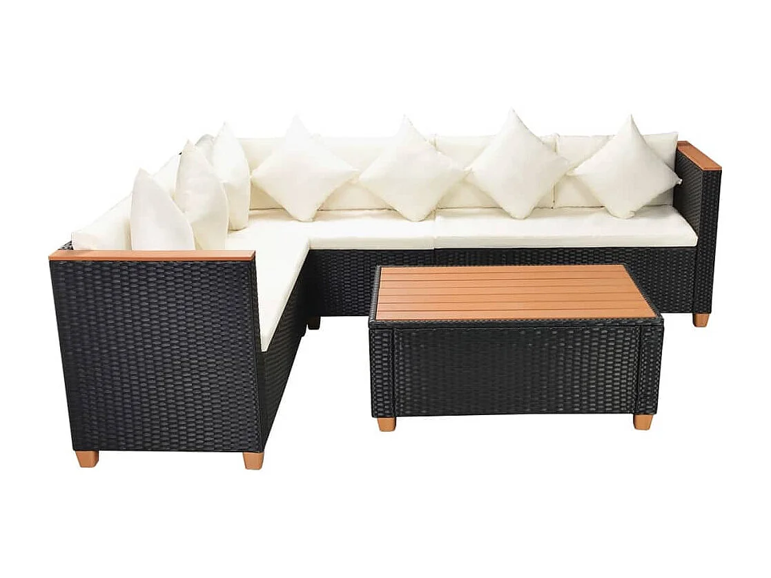 Salon de jardin meuble résine noire 95 x 60 x 39 cm 02_0016205