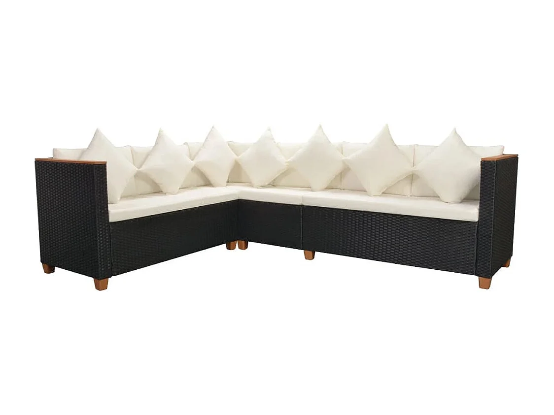 Salon de jardin meuble résine noire 95 x 60 x 39 cm 02_0016205