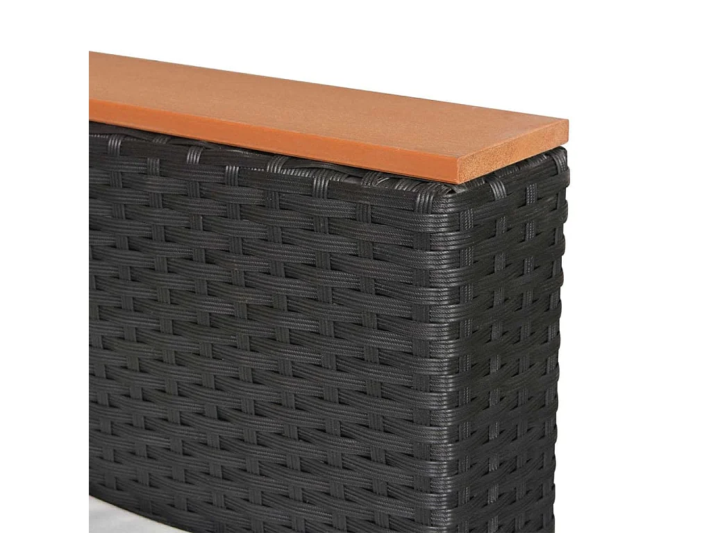Salon de jardin meuble résine noire 95 x 60 x 39 cm 02_0016205