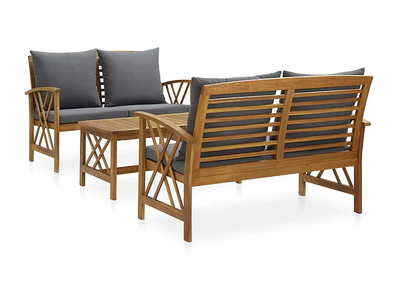 Salon de jardin meuble bois marron 102 x 50 x 43 cm 02_0015927
