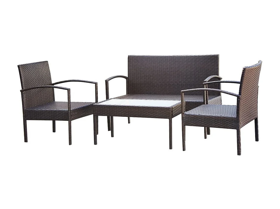 Salon de jardin meuble résine marron 106 x 59 x 73 cm 02_0016193