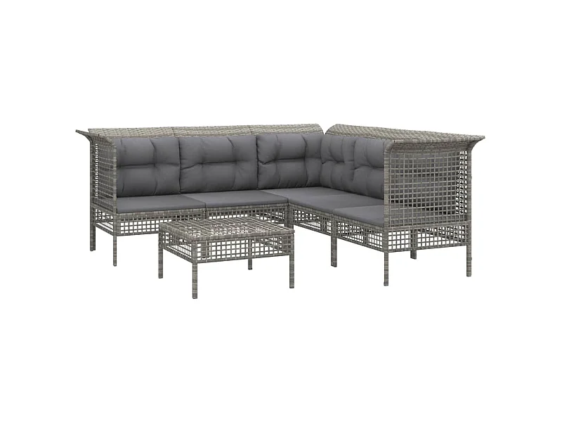 Salon de jardin meuble résine grise 65 x 65 x 75 cm 02_0016800