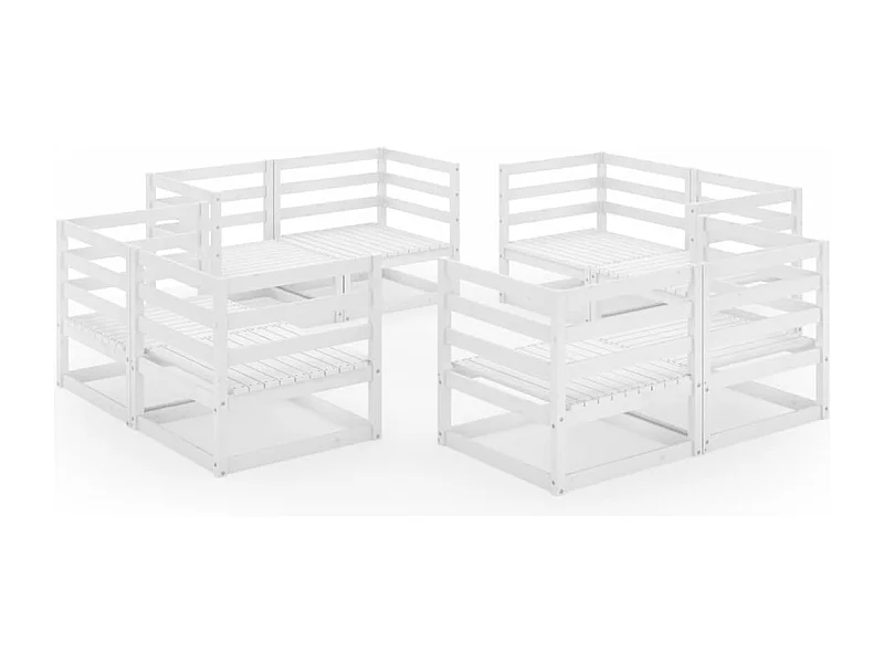 Muebles de jardín muebles de exterior juego de muebles 8 piezas madera maciza de pino blanco 02_0017788