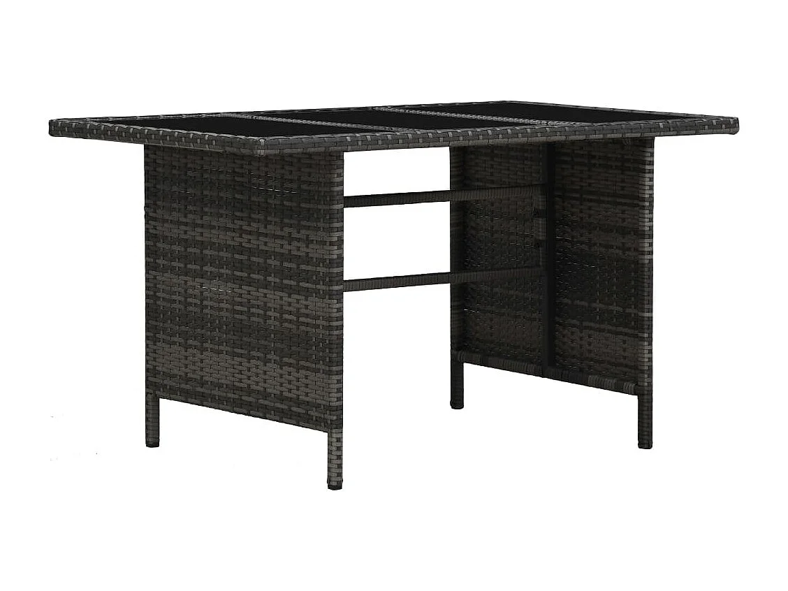 Mobili da giardino mobili da esterno Set di mobili da 4 pezzi con cuscini in resina intrecciata grigia 02_0016184