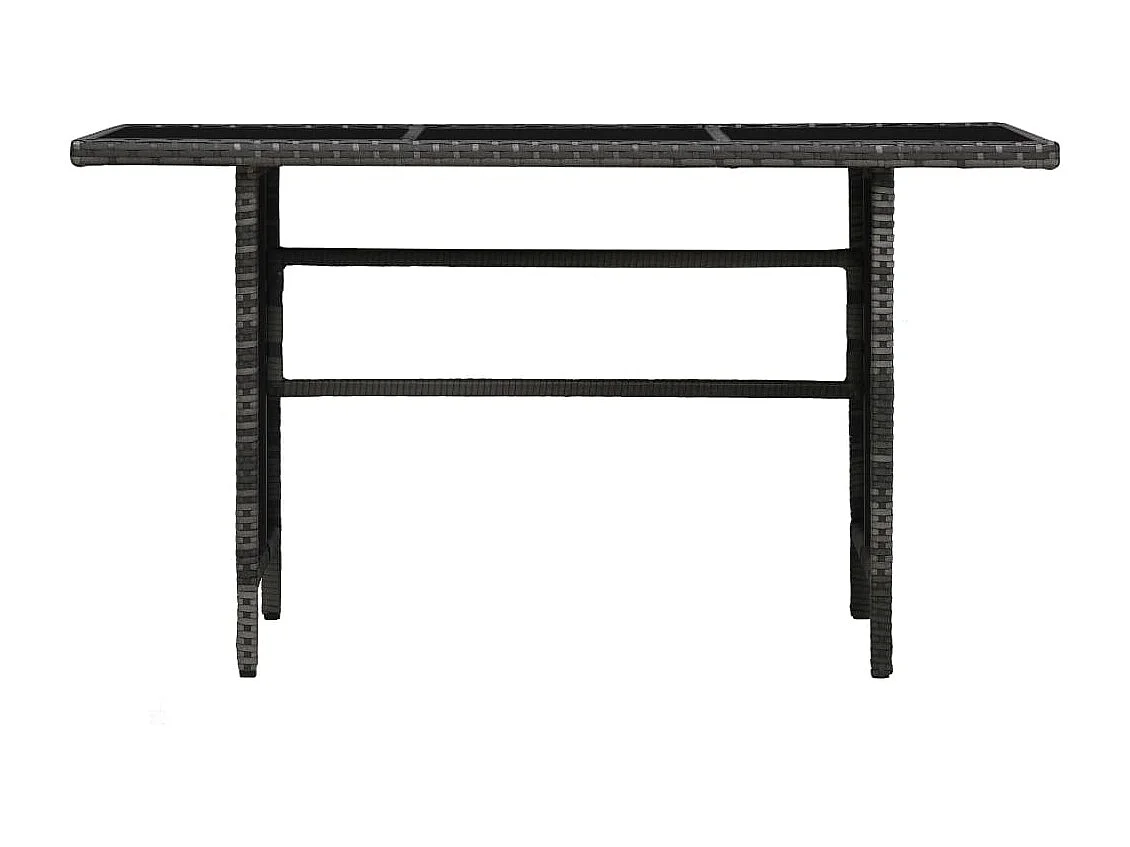 Mobili da giardino mobili da esterno Set di mobili da 4 pezzi con cuscini in resina intrecciata grigia 02_0016184