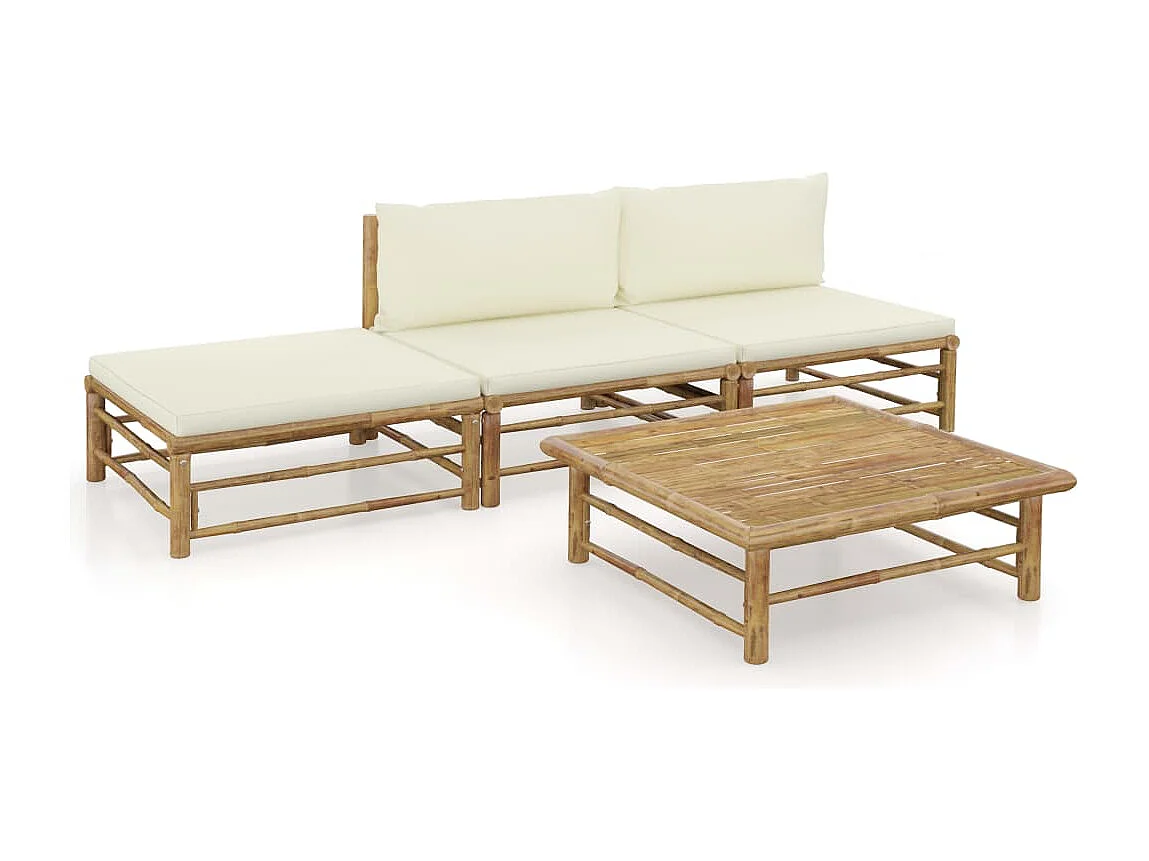 Salon de jardin meuble bambou marron 65 x 70 x 60 cm 02_0016088