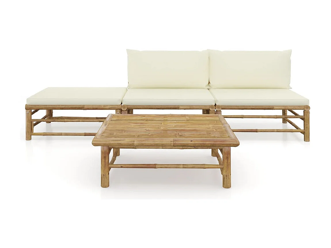 Salon de jardin meuble bambou marron 65 x 70 x 60 cm 02_0016088