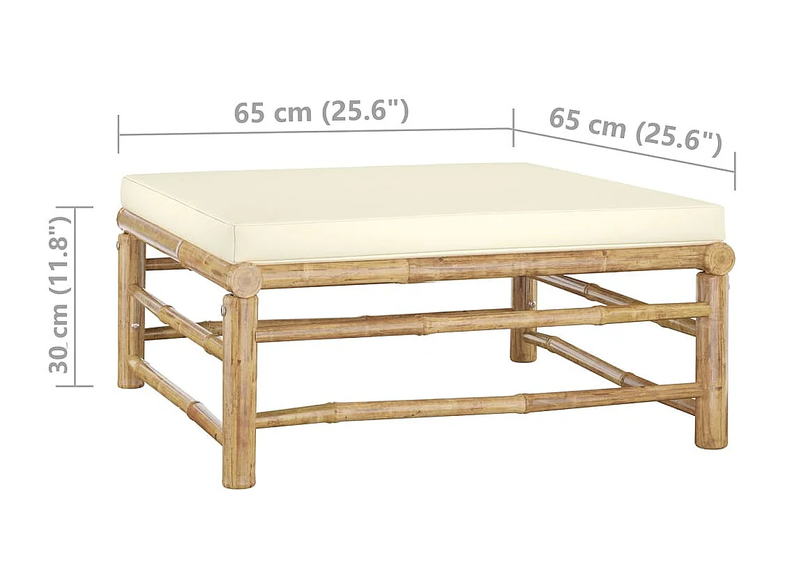 Salon de jardin meuble bambou marron 65 x 70 x 60 cm 02_0016088