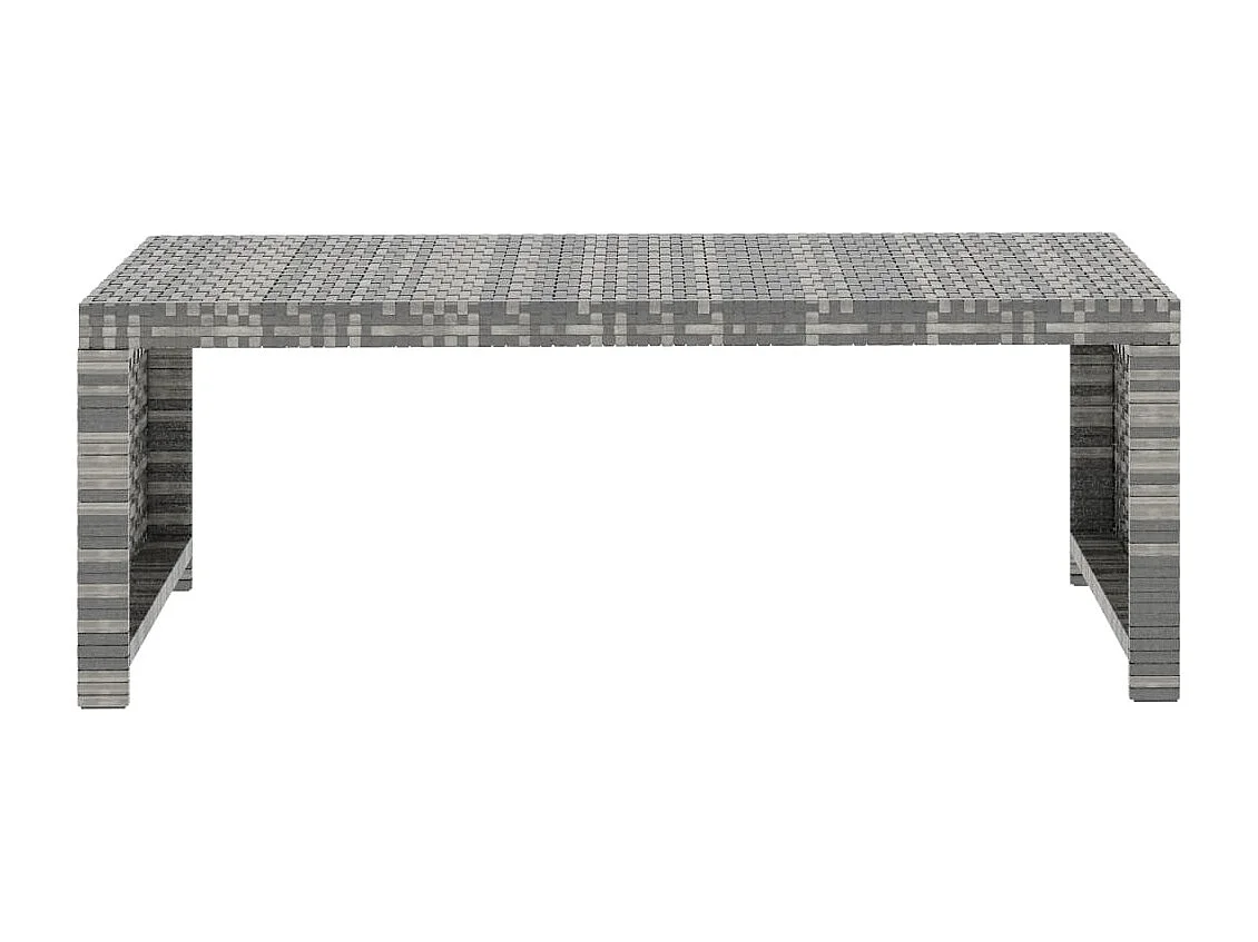 Mobili da giardino mobili da esterno Set di mobili da 5 pezzi con cuscini in resina intrecciata grigia 02_0016433