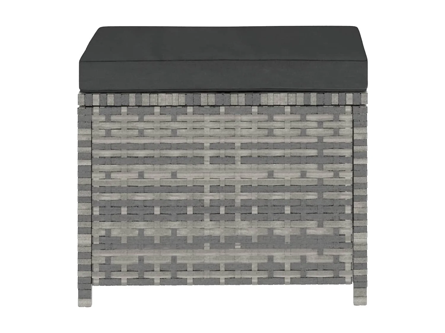 Salon de jardin meuble résine grise 130 x 70 x 70 cm 02_0016433