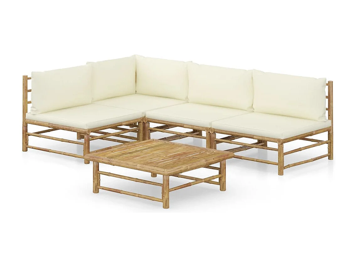 Salon de jardin meuble bambou marron 65 x 70 x 60 cm 02_0016307