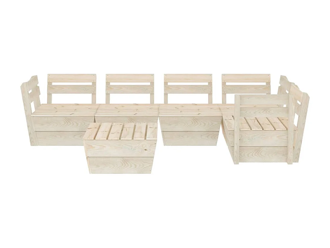 Salon de jardin meuble bois marron 60 x 60 x 65 cm 02_0018459