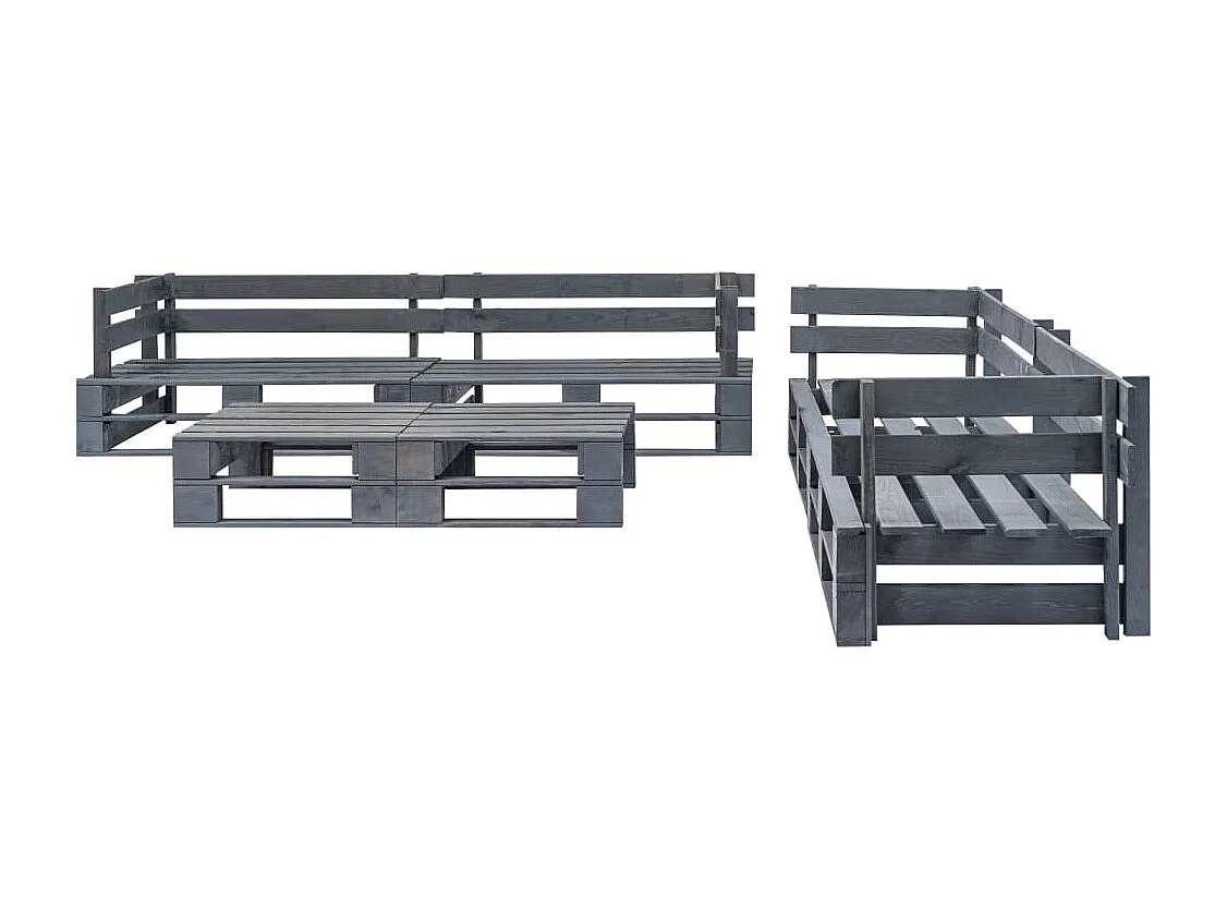 Salon de jardin meuble bois marron 220 x 66 x 55 cm 02_0018464