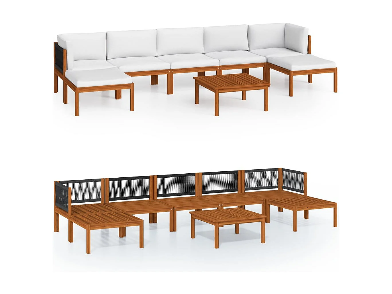 Salon de jardin meuble bois marron 65 x 65 x 60 cm 02_0017564