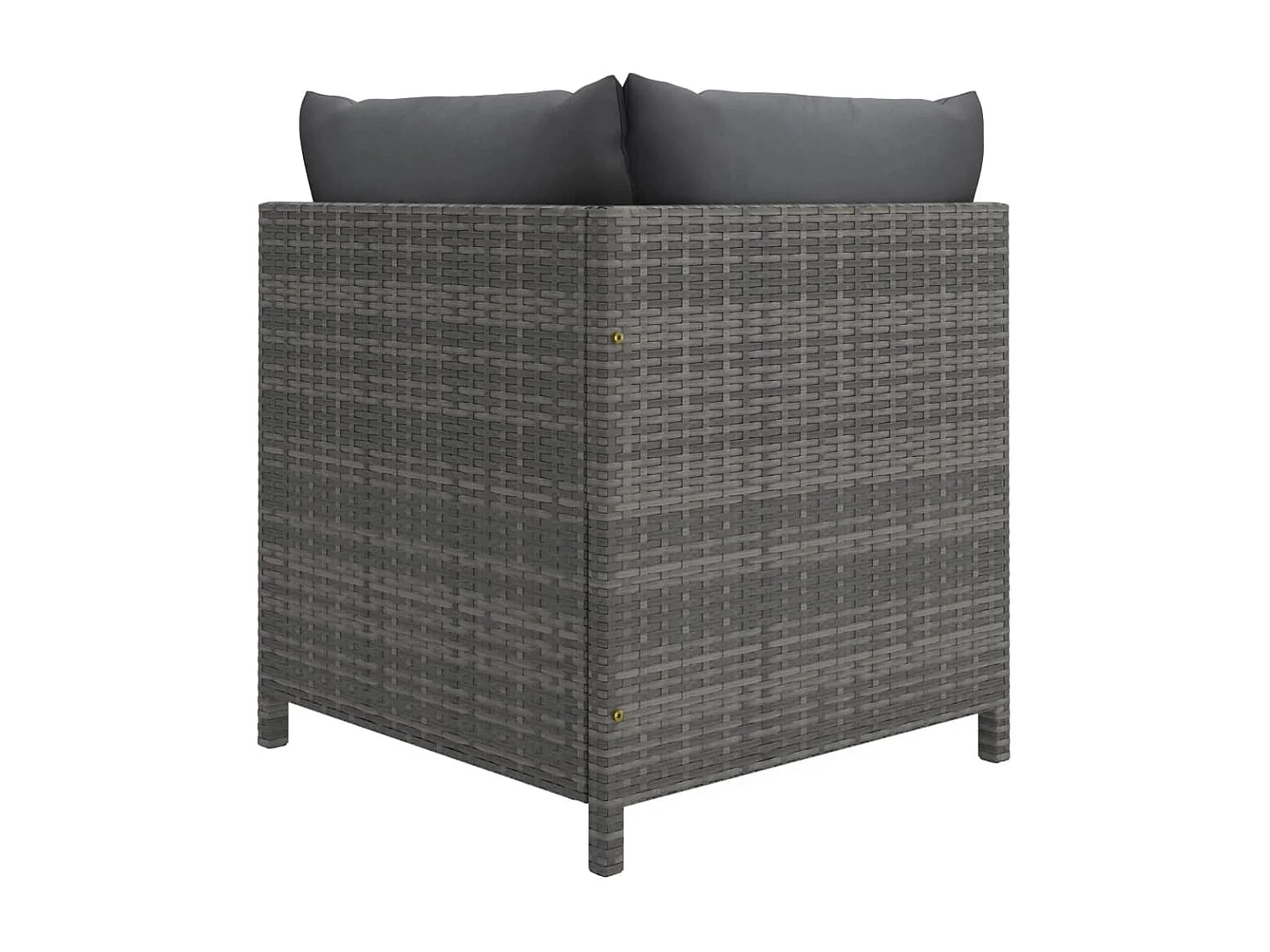 Muebles de jardín muebles de exterior juego de muebles de 12 piezas con cojines de resina tejida gris 02_0015646