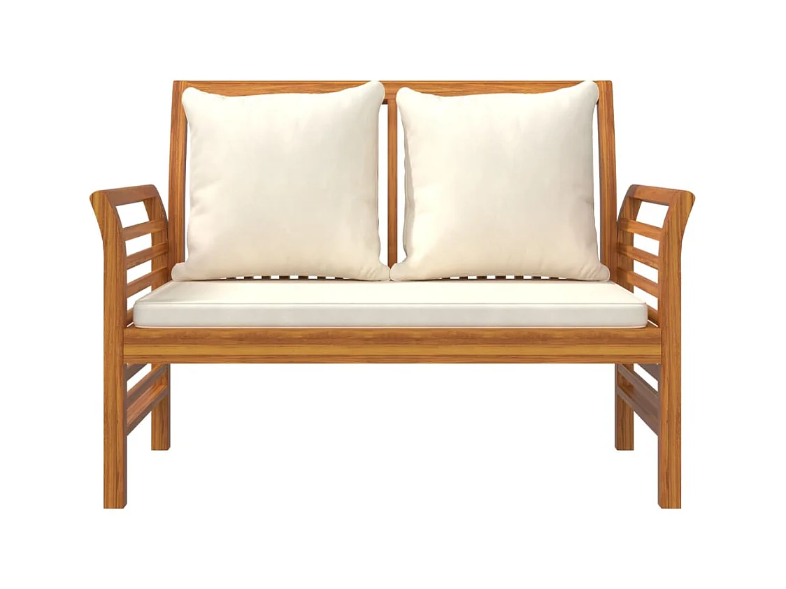 Muebles de jardín muebles de exterior juego de muebles de 4 piezas con cojines de madera maciza de acacia 02_0016123