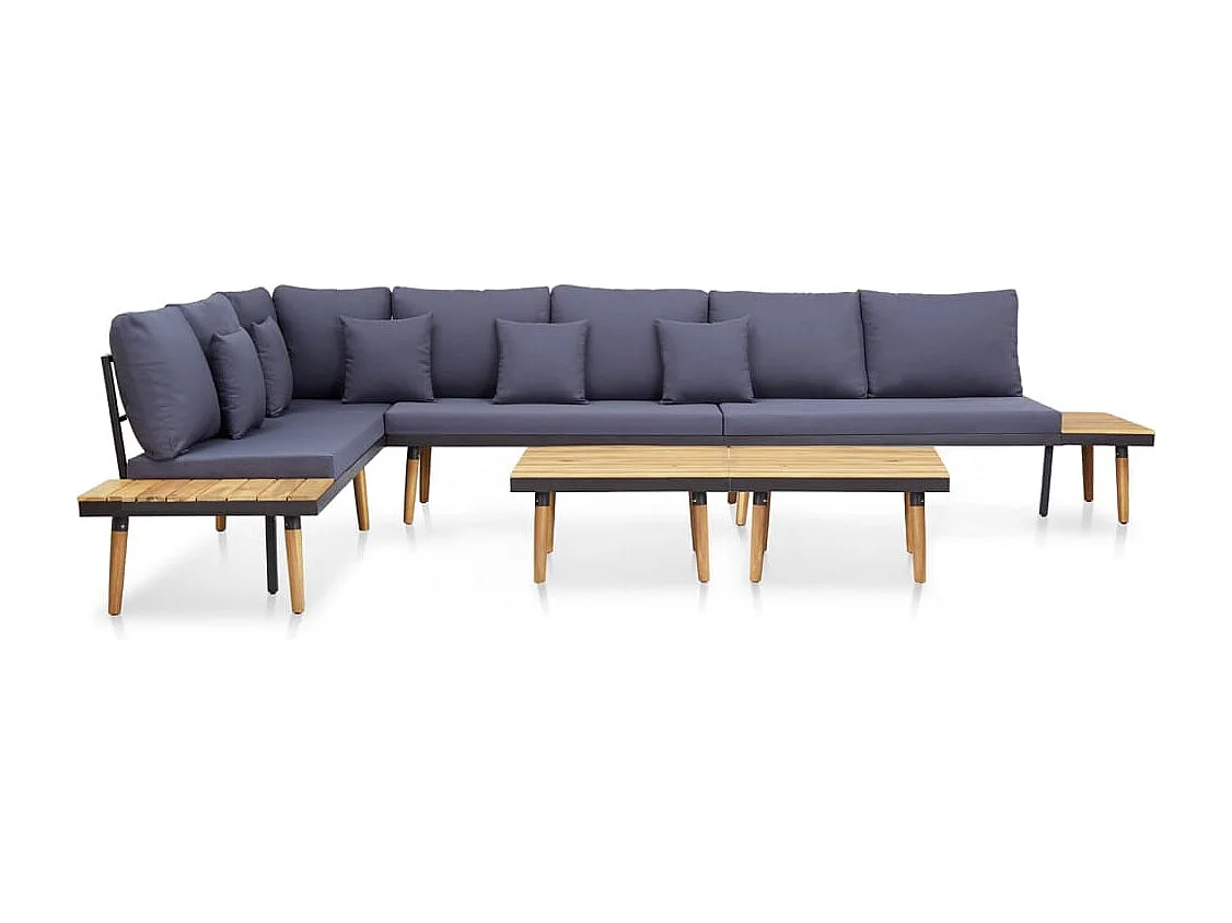 Salon de jardin meuble marron 300 x 200 x 65 cm 02_0017455