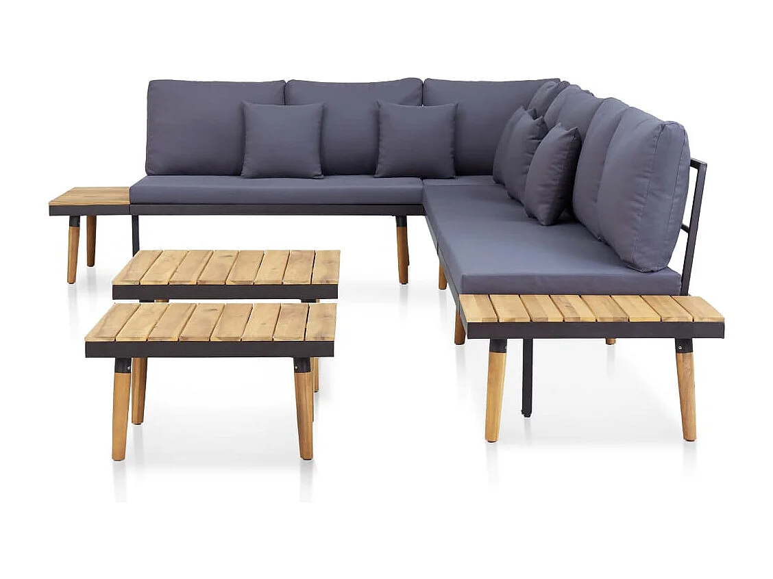 Salon de jardin meuble marron 300 x 200 x 65 cm 02_0017455