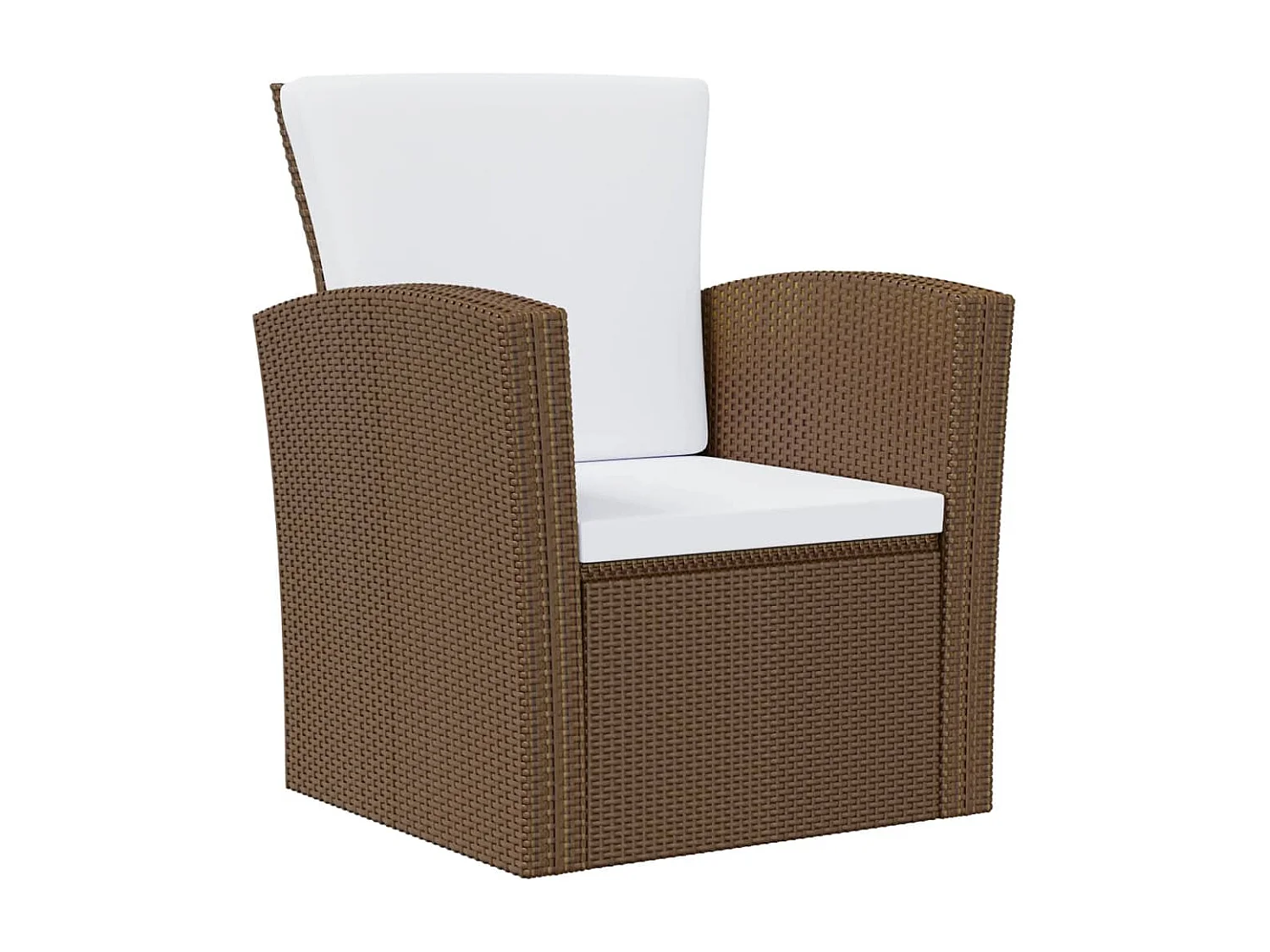 Mobili da giardino mobili da esterno Set di mobili da 8 pezzi con cuscini in resina intrecciata marrone 02_0017702