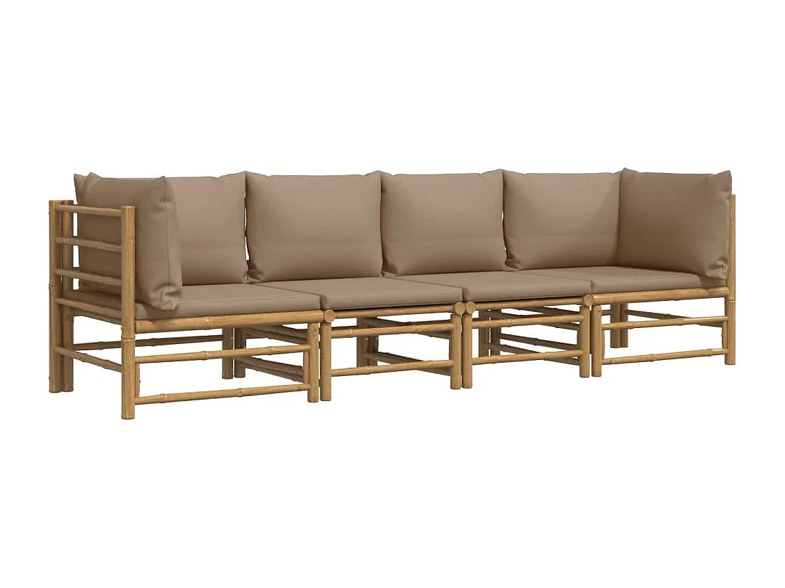 Salon de jardin meuble bambou marron 69 x 69 x 65 cm 02_0016207