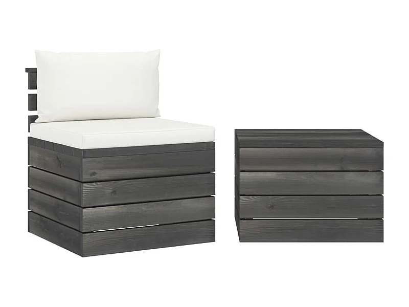 Salon de jardin palette bois marron 60 x 65 x 71.5 cm 02_0018542