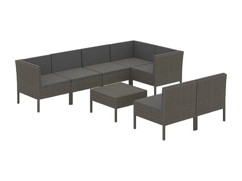 Salon de jardin meuble résine grise 57 x 69 x 69 cm 02_0017687