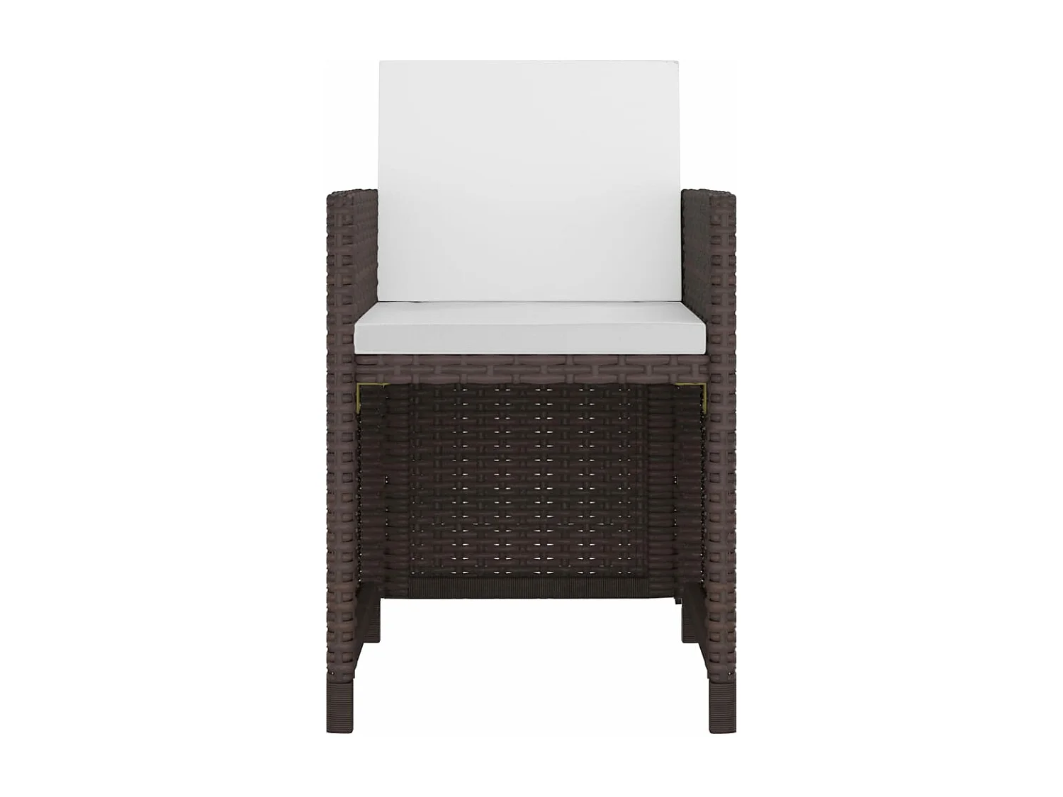 Mobili da giardino mobili da esterno Set di mobili da 11 pezzi con cuscini in resina intrecciata marrone 02_0015430