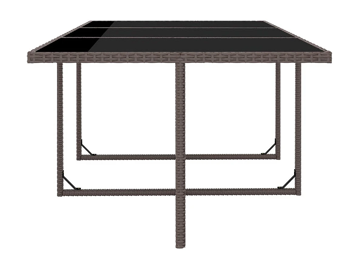 Mobili da giardino mobili da esterno Set di mobili da 11 pezzi con cuscini in resina intrecciata marrone 02_0015430