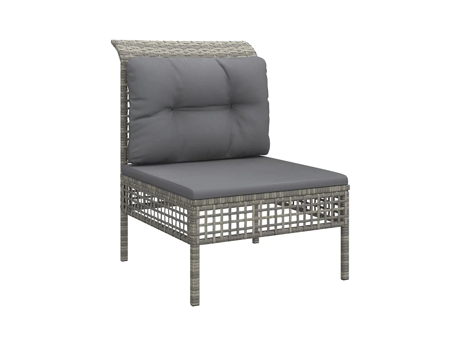 Salon de jardin meuble résine grise 65 x 65 x 75 cm 02_0015056