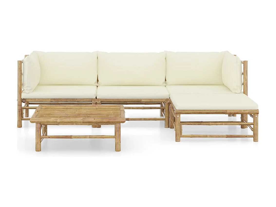 Salon de jardin meuble bambou marron 70 x 70 x 60 cm 02_0016305