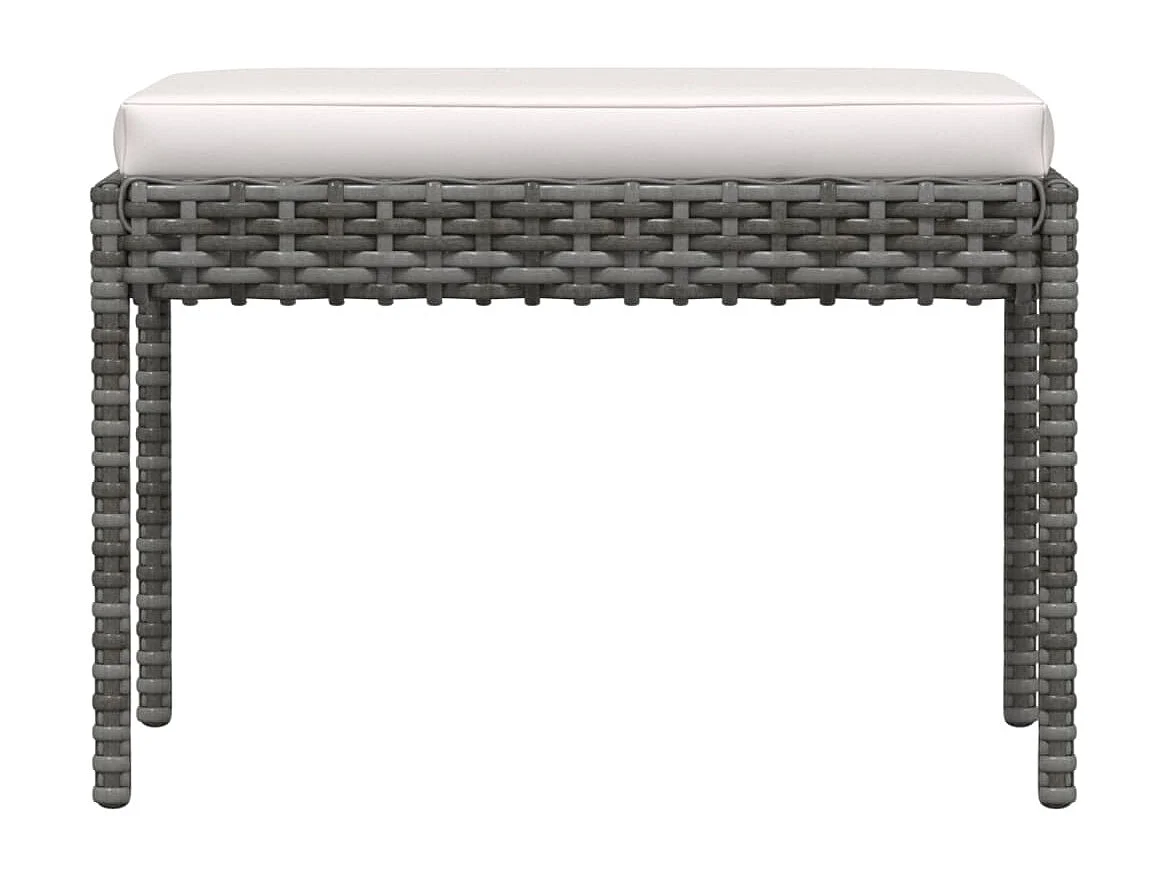 Mobili da giardino mobili da esterno Set di mobili da 6 pezzi con cuscini in resina intrecciata grigia 02_0016864