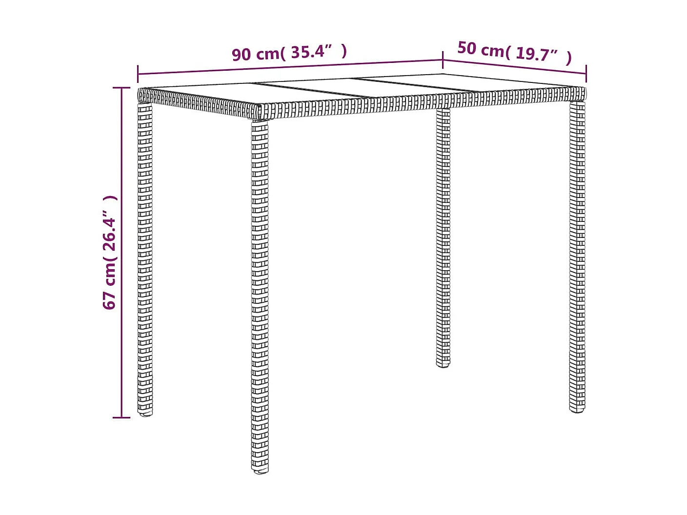 Mobili da giardino mobili da esterno Set di mobili da 4 pezzi con cuscini marroni in resina intrecciata 02_0016159