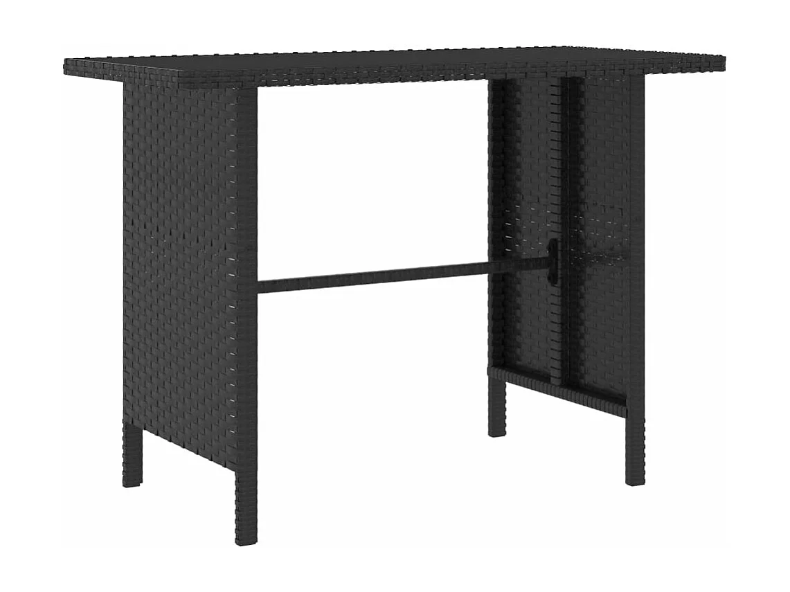 Salon de jardin meuble résine noire 187 x 125 x 66 cm 02_0016279